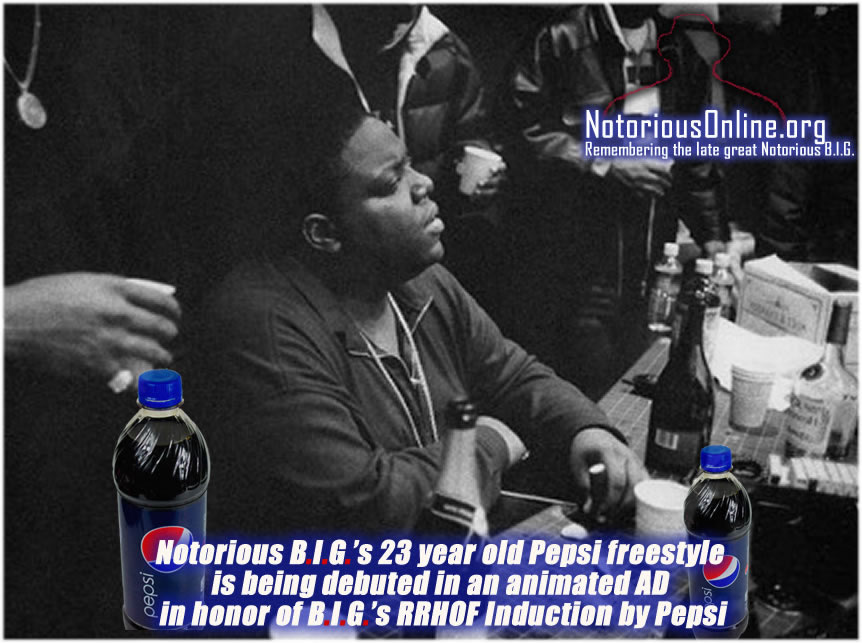 INÉDITO IMPROVISO DE 'BIGGIE' EM NOVO COMERCIAL DA PEPSI
